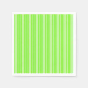 Lime green candy stripes napkin
