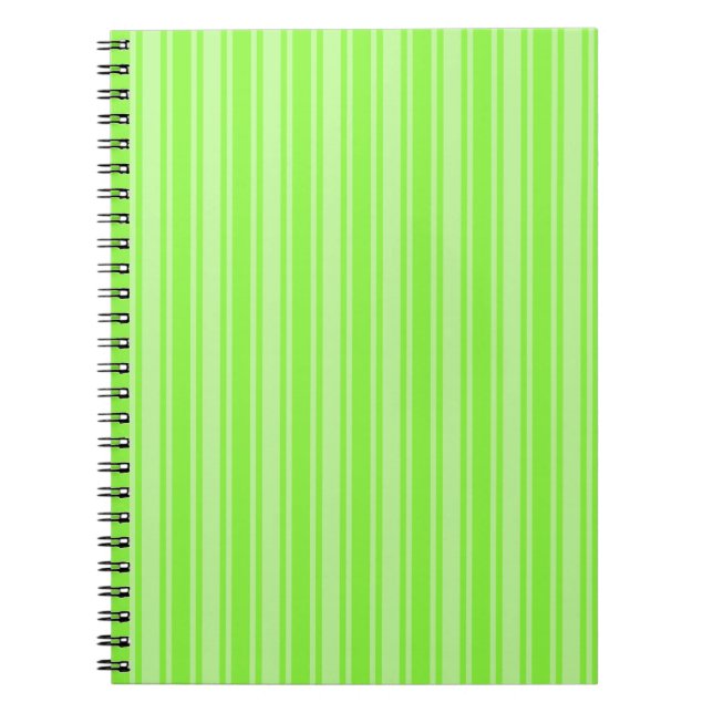 Lime green candy stripes notebook (Front)