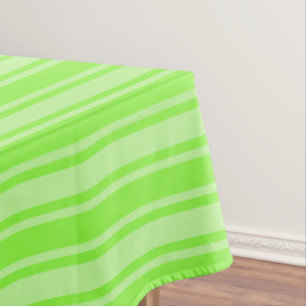 Lime green candy stripes tablecloth