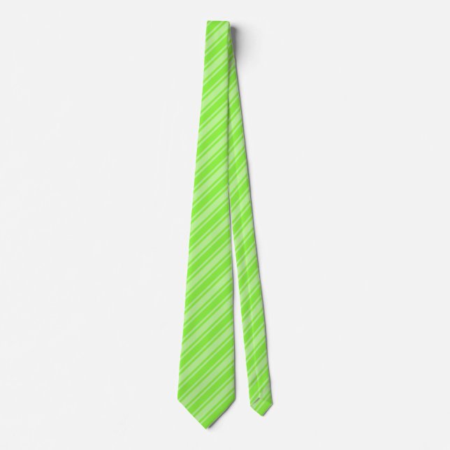 Lime green candy stripes tie (Front)