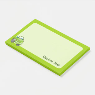 Lime Green Cartoon Car Post-it Notes