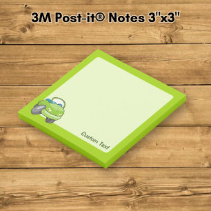 Lime Green Cartoon Car Post-it Notes