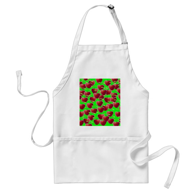 Lime Green Cherry Splash Standard Apron (Front)
