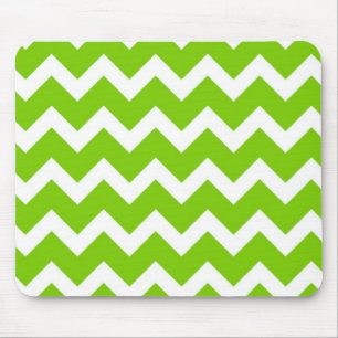 Lime Green Chevron Mouse Mat