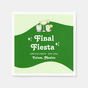 Lime Green Citrus Final Fiesta Bachelorette Napkin