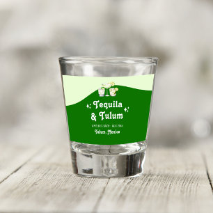Lime Green Citrus Tequila & Tulum Bachelorette Shot Glass