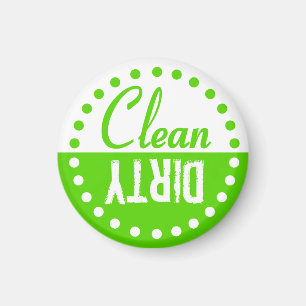 Lime Green Clean and Dirty Dishwasher Magnet