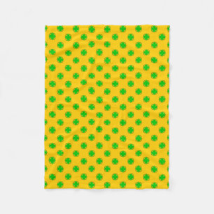 Lime Green Clover Ribbon by Kenneth Yoncich Fleece Blanket