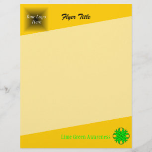 Lime Green Clover Ribbon by Kenneth Yoncich Flyer