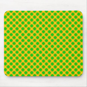 Lime Green Clover Ribbon by Kenneth Yoncich Mouse Mat