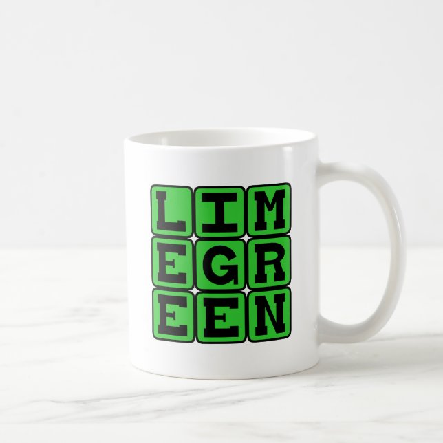 Lime Green, Colour Coffee Mug (Right)