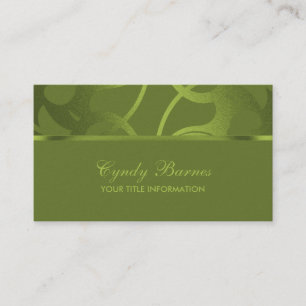 Lime Green Contemporary  Business Card