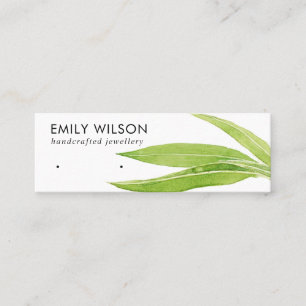 LIME GREEN EUCALYPTUS FAUNA EARRING STUD DISPLAY  MINI BUSINESS CARD