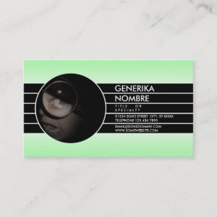 lime green faded window business card