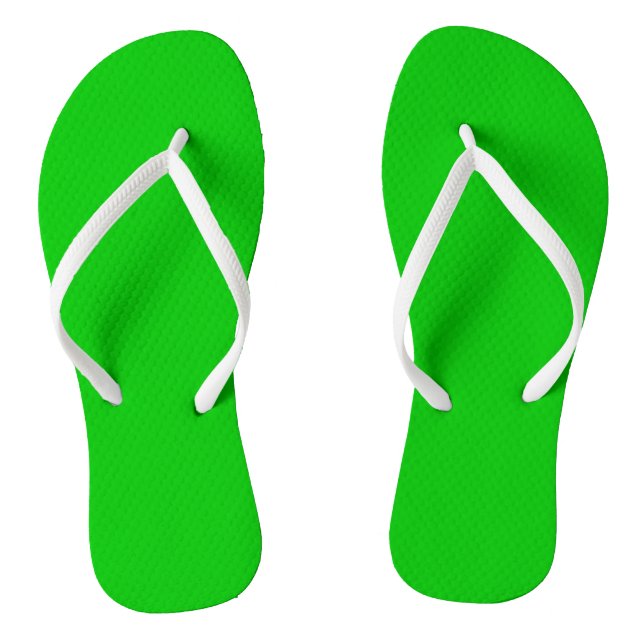 Lime Green Flip Flops (Footbed)