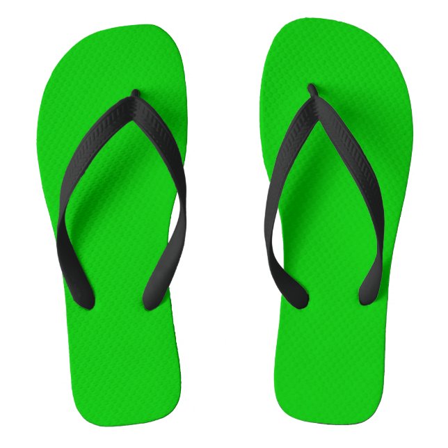 Lime Green Flip Flops (Footbed)