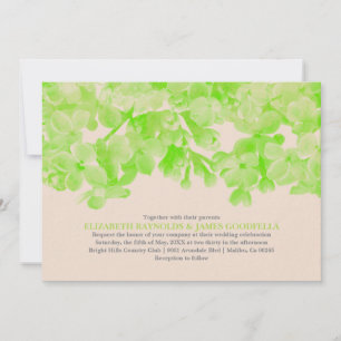 Lime Green Floral Wedding Invitations
