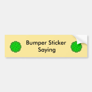 Lime Green Flower Ribbon Bumper Sticker