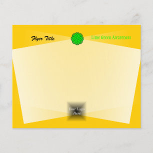 Lime Green Flower Ribbon by Kenneth Yoncich Flyer