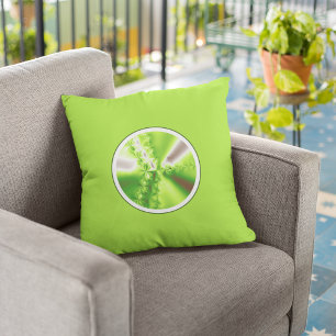 Lime Green Fractal Art Cushion
