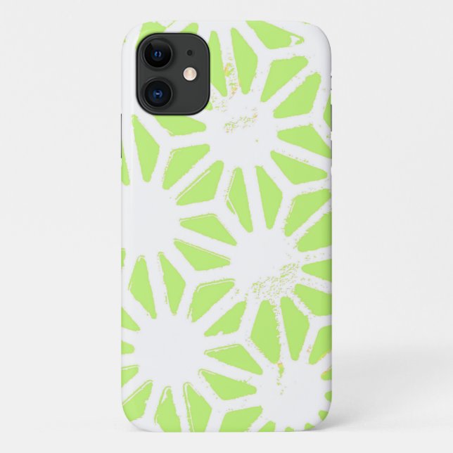 Lime green geometric pattern Case-Mate iPhone case (Back)