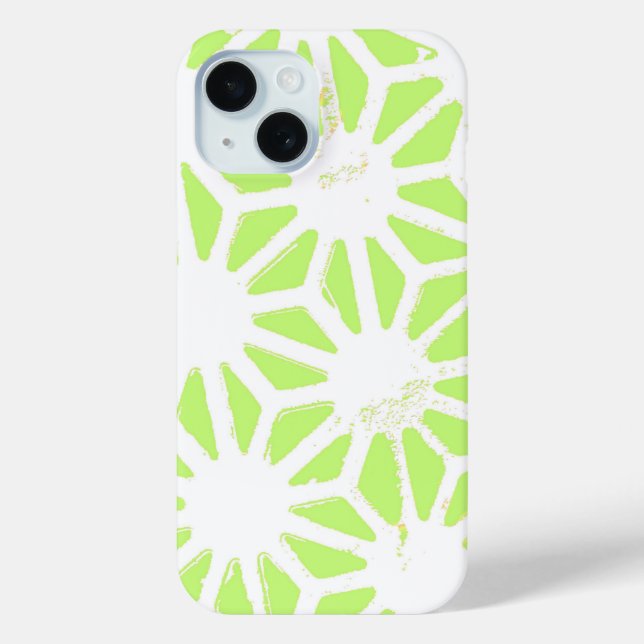Lime green geometric pattern Case-Mate iPhone case (Back)