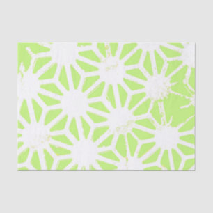 Lime green geometric pattern tissue paper
