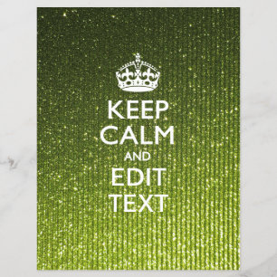 Lime Green Glamour Keep Calm Saying Flyer