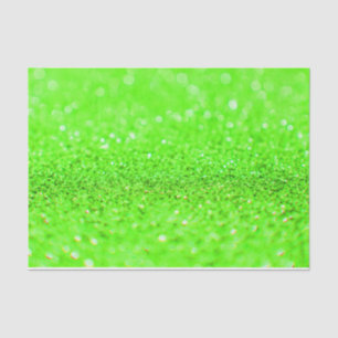 Lime Green Glitter Design  Tissue Paper