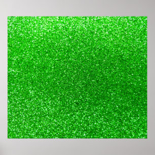 Lime green glitter poster