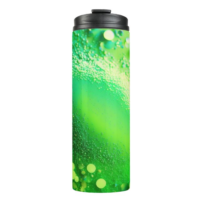 Lime Green Glitter Thermal Tumbler 12oz (Front)