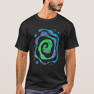 Lime Green Groovy Abstract Retro Swirl Art T-Shirt
