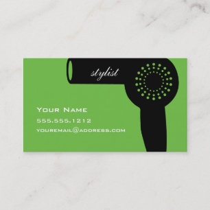 Lime Green Hair Stylist Appointment Biz Card