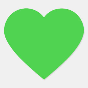 Lime Green Heart Sticker