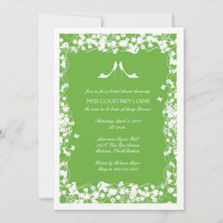 Lime Green Heels Bridal Shower Invitation