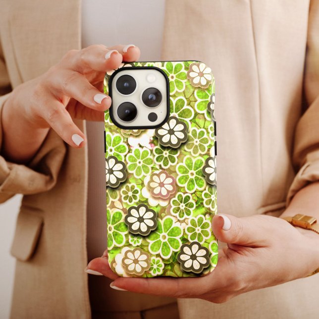 Lime Green Hippie iPhone | 60s Hippie iPhone 13 Case-Mate iPhone Case (Creator Uploaded)