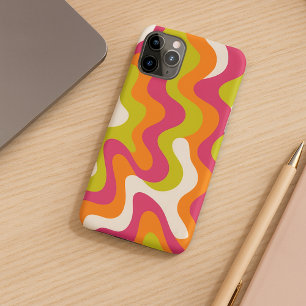 Lime Green Hot Pink Amorphous Shapes Art Pattern iPhone 11Pro Max Case