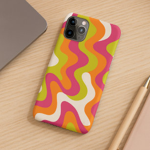 Lime Green Hot Pink Amorphous Shapes Art Pattern iPhone 16 Pro Max Case