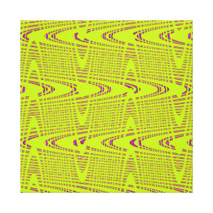 Lime Green Hot Pink Modern Geometric Wave Pattern Canvas Print