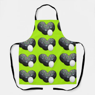 Lime Green Lawn Bowls, Full Print Apron