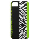 Lime Green Leopard and Zebra Custom Animal Print