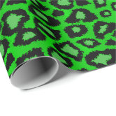 LIME Green & Black Polka Dots Wrapping Paper