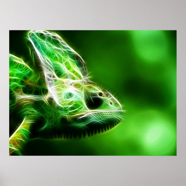 Lime Green Lizard Poster (Front)