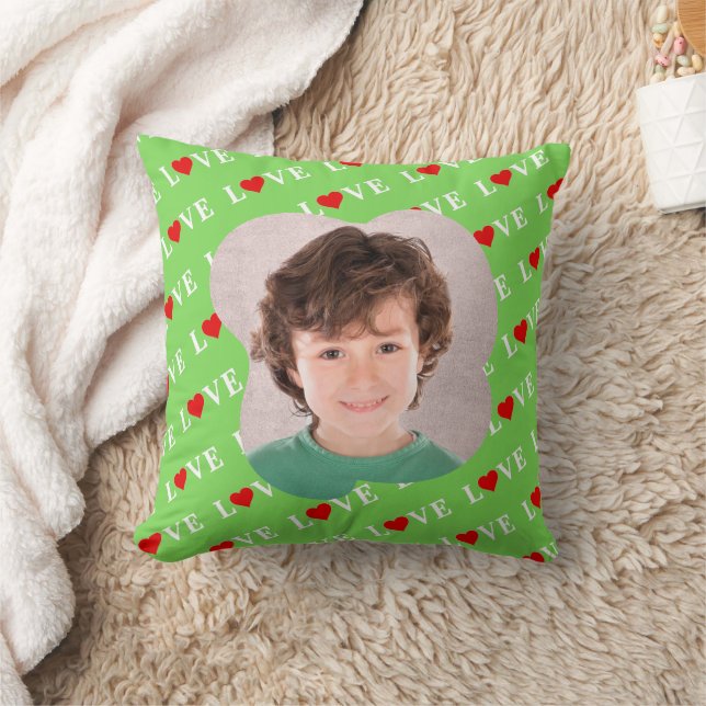 Lime Green LOVE Cushion (Blanket)