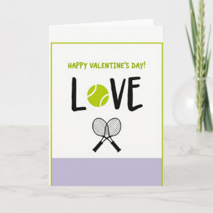 Lime Green Love Tennis Card
