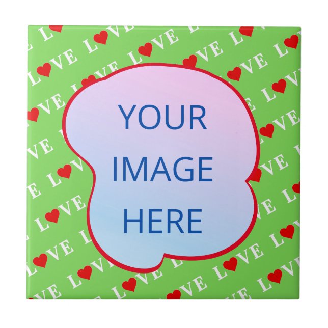 Lime Green LOVE Tile (Front)