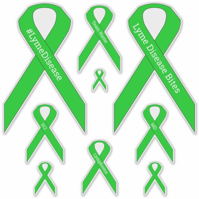[Lime Green] Lyme, MD, Lymphoma Awareness Ribbon (Front)