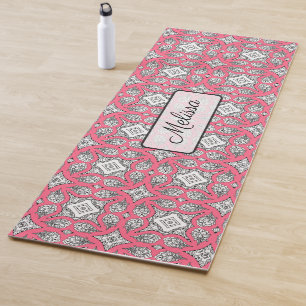 Lime Green Mandala Personalised Yoga Mat