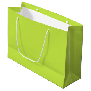 Lime green minimalist elegant solid plain gift large gift bag