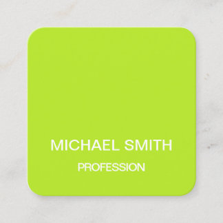 Lime green minimalist trendy business card